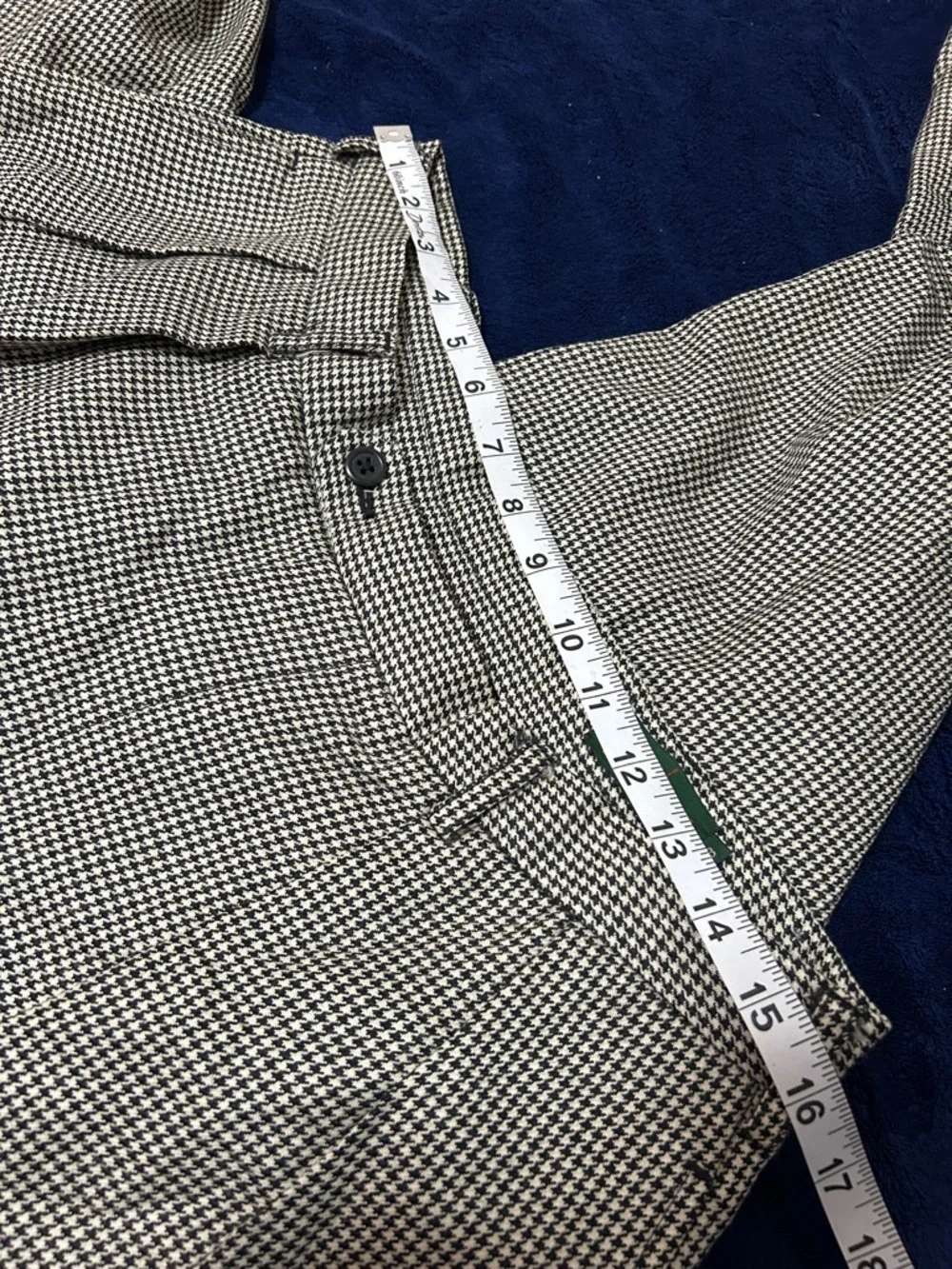 J. Crew Black and White Houndstooth Pants 100%wool - Picture 6 of 10